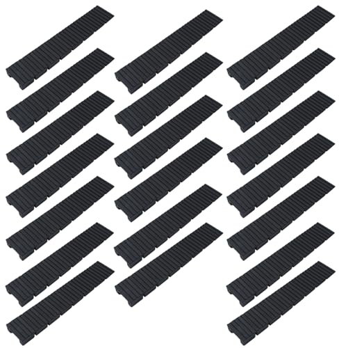 20er Set Möbelkeile,Keile Kunststoff,kunststoffkeile,unterlegkeile Möbel,unterlegkeile Kunststoff mit integrierten Sollbruchstellen,Plastik Keil zum Ausgleichen von Schrank und Kommode-Schwarz