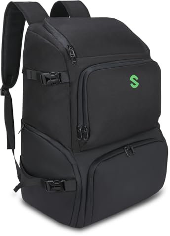 SAVIOUR DJ Accessories Transport Pack - Large Gear Bag for Solo Musicians, DJ Equipment, Mic Stands, and Cables - Durable Gig Backpack