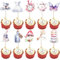 Xsstarmi 40 Pack Wonderland Theme Cupcake Toppers Glitter Alice Girl Butterfly Key Rabbit Cupcake Picks Mad Hatter Tea Party Cake Decorations for Magical Wonderland Baby Shower Birthday Party Supplies