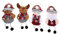 PRETYZOOM 4 Stück Weihnachtsanhänger aus Stoff Weihnachtspuppenhaus Weihnachtsmann Plüschtier Bausätze christbaumanhänger weihnachtsbaumanhänger weihnachtsdeko Baumschmuck zum Aufhängen