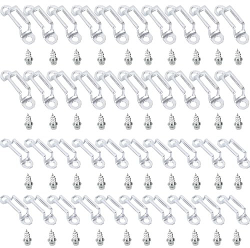 Lot de 40 raccords invisibles 2 en 1 pour raccords d'armoire, fixations de meubles avec vis (L x l x H) (argenté)