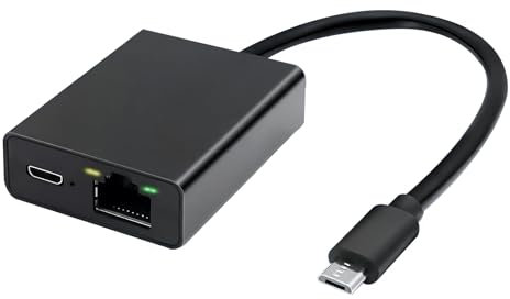 Ethernet-Adapter für Fire TV Stick, Micro-USB auf RJ45 Ethernet-Netzwerkadapter für 4K Fire Stick, Chromecast, Google Home Mini, Streaming-TV-Sticks, schnellere und stabilere Internetverbindung