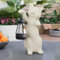 Lumières solaires de Statue de Jardin, 10 Pouces lumières extérieures de Figurine de résine de Chat pour Patio, Balcon, pelouse, décoration de Cour (Beige-2)