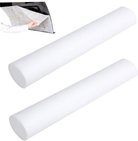 2 Rolls Cooker Hood Filter 18x197 Anti-Oil Stain Filter for Extractor Fan Cooker Hood Smokeproof Replacement Ventilator Sheets for Home Kitchen