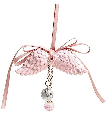 MAGICLULU Rückspiegel Parfüm Anhänger Duftender Auto Dekorations Zubehör mit Engel Flügel Design für Stilvolle Autofahrer Vanille Duftöl Kompakt und Langlebig