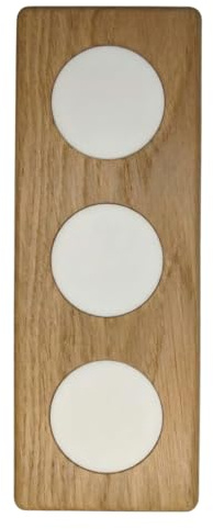 Plaque Triple en bois pour interrupteur/prise (Compatible Legrand® Dooxie)