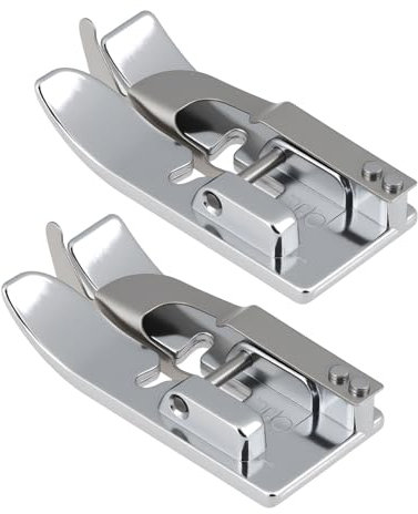 eMagTech Lot de 2 Pieds Métalliques pour Ourlet Invisible XE2650001 Compatible avec Brother Machines à Coudre