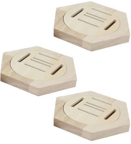 Orivin 3-teiliger Präsentationsständer aus Holz, sechseckig, Wabenform, Medaillenaufbewahrungskoffer, Aufhänger für Sport, Laufen, alle Arten von Medaillen, Wand oder Schreibtisch