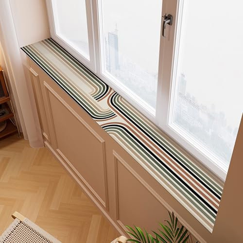 Chaoyilian Kieselgur Matte für Fensterbank,Schmales Fensterbank-Kissen,Wasserabsorbierende Erkerfenstermatte,Wasserabsorbierend,Staubdichte,für Outdoor,Balkon,Terrasse,Drinnen