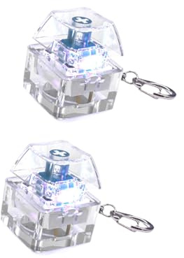 KAHDGSS 2 Stück tragbare Tastatur und Schaltertester mit klarem Klang und LED Verläufen zur Linderung von Ängsten während der Arbeitspausen Farbige LED Schlüsselanhänger