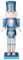 Traditional Soldier Drummer Nutcracker by Clever Creations | Blue and Silver Glitter | Perfect Addition to Any Collection | Festive Holiday Decor | 100% Wood | 14 Tall