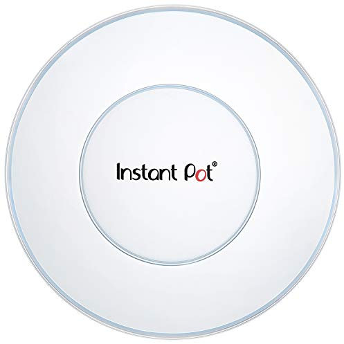 Instant Pot 8QT Silikondeckel, kompatibel mit 8 Qt Edelstahl-Innentopf, Schüssel und Lebensmittelabdeckung, Mikrowellen-Abdeckung für Lebensmittel, transparent weiß