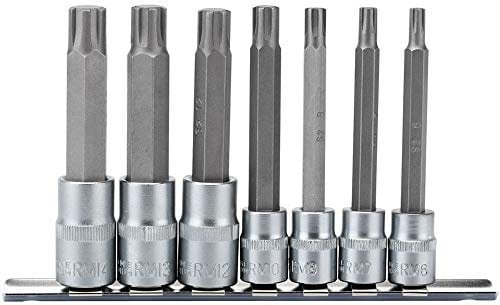 Draper 16346 Square Drive Ribe Socket and Bit 7 Piece Set