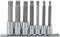 DRAPER Ribe/7/Set/B Vierkantantrieb Ribe Sockel Bit Set, blau, 3/8 Zoll und 1/2 Zoll, Set 7-teilig
