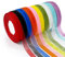 ZADAWERK® Organzaband - Standard - 12 mm x 45 m - 10 Rollen - 10 Farben - leuchtend - transparent glänzend - Dekoration - Geschenkband - Schleifenband