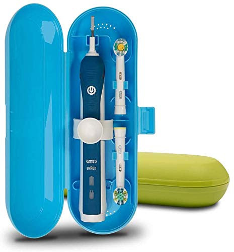 meilinkeji meilinkeji Reiseetui für elektrische Zahnbürsten aus Kunststoff für die Oral-B Pro-Serie, 2 Packungen Blau und Grün