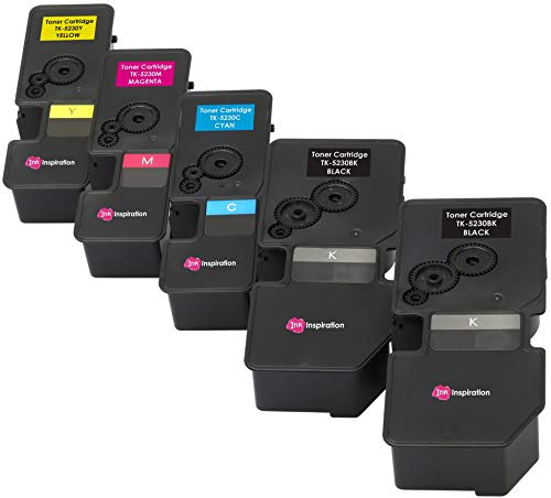 5er Set Premium Toner kompatibel für Kyocera TK-5230 ECOSYS M5521cdn M5521cdw P5021cdn P5021cdw | Schwarz 2.600 Seiten & Color je 2.200 Seiten