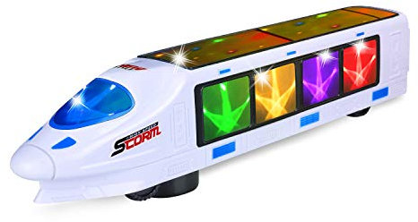 FGZU Train Toys, Beautiful 3D Lightning Electric Train, Creative Gifts for 3-8 Year Old Boys Girls Gifts