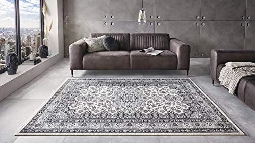 Nouristan Mirkan Orient Teppich – Wohnzimmerteppich Orientalisch Kurzflor Vintage Orientalischer Teppich für Esszimmer, Wohnzimmer, Schlafzimmer – Rot, 200x290cm