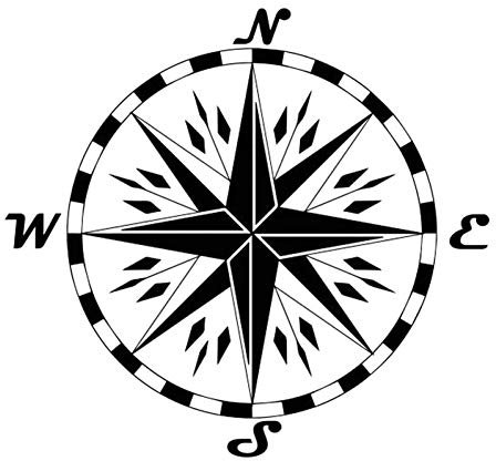 SUIFENG Autocollant de Voiture 13.8 Cm X 12.8 Cm Nswe Intéressant Boussole Rose des Vents Moto Vinyle Autocollant Voiture Autocollants