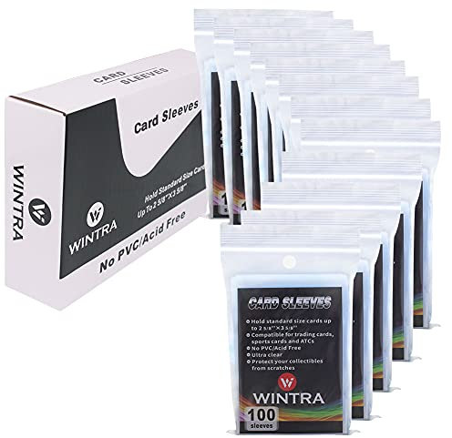 WINTRA Ultraklare Penny-Kartenhüllen, 6,4 x 9,1 cm, weiche Kartenschutzfolien für Baseballkarten und andere Sportkarten, 1200 Stück