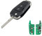 Heart Horse 2 Boutons Coques De Clé Pliez Coque de Clé de Télécommande Voiture avec FSK 433MHz ID49 Chip pour Ford Ranger 2015- 2018, Boitier Clef Telecommande de F150 2015- 2017