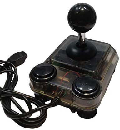 ArcadeR 9 pin standard Joystick kompatibel zu Atari, Commodore, Sega etc., Farbe:Transparent schwarz