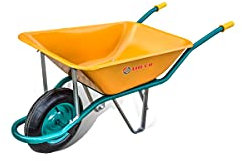 Chariot de chantier 90 litres démonté avec roue pneumatique