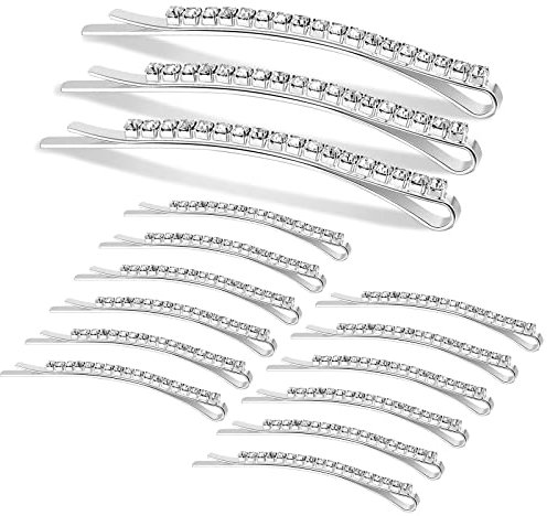 Hanyousheng Pince à Cheveux,15 Pièces Épingles à Cheveux Strass, Barettes Cheveux Femme En Diamant, Brillants Pince à Cheveux Accessoires, pour Filles Femmes Fête Robe de Mariée Quotidienne