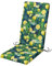 SOFTILLO Waterproof High Back Chair Cushion With Ties - 120x45x4cm - Indoors/Outdoors Patio Seat Pad Cushion For Garden Chairs, Loungers, Recliner, Relaxer - Water-Resistant Material - Tropical Lemon