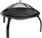 Bruciatore a legna da giardino con barbecue Grill per barbecue e giardino all'aperto, riscaldamento a focolare da giardino, ciotola rotonda a forma di braciere per riscaldamento esterno