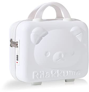 Balakaka Beauty Case da Viaggio Rigido 30x15x23 cm, Impermeabile Make up Bag con Blocco Password, 10 L Valigetta Trucchi con Cerniera Custodia Cosmetica in ABS, Bianco