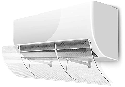 Universal-Windabweiser, transparent, mit Halterung, keine Bohrungen erforderlich, bis zu 90 cm, um ein direktes Blasen der Luft zu vermeiden