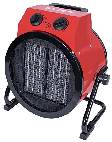 STIER Keramik-Heizlüfter 5,0 kW stufeloses Thermostat Elektroheizer Camping