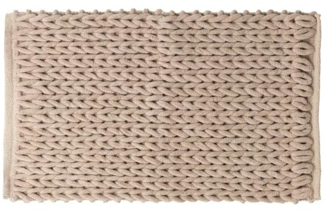 H confort xl Dicker Teppich, 50 x 75 cm, Leinen, Beige/Leinen