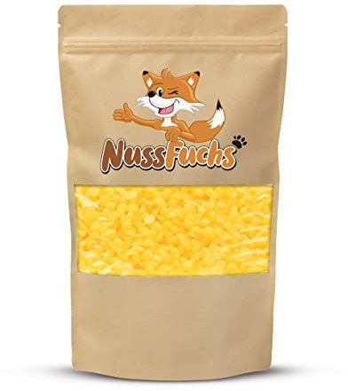 NussFuchs Bienenwachs Pastillen gelb 1kg 100% natürlich, reines Bienenwachs gelb in Pastillenform ideal für Naturkosmetik Kerzen Bienenwachstücher ohne künstliche Aromen naturbelassen (1kg)