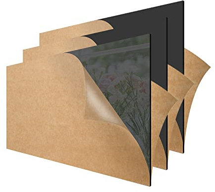 Metacrilato Plexiglás 3 Piezas, Metraquilato Negro 2mm, Vidrio Plastico Acrílico para Marcos de Fotos, Exposiciones de Proyectos, Pinturas y Más, 29.7 x 21cm(A4)