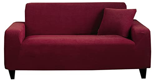 ZCXRYFL Sofabezug L/U Form Stretch Eckcouch Sofa üBerzug 1 2 3 4 Sitzer Halbinsel Links/Rechts Kombination Universal Couch Schutz Bezug Sofa SchonbezüGe Armlehnen(Straight-Shape: 4 Seater,Raffia Red)