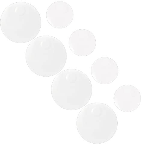 AHANDMAKER 8 Pcs Double Lentille Convexe, 49 / 75mm de diamètre lentilles en Verre Optique pour loupe 170 / 205mm Miroir concave en Verre de Distance focale pour Classe de Physique Laboratoires
