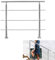 Ansobea Main courante en acier inoxydable 100 cm, garde-corps en acier inoxydable intérieur 3 traverses - Rampe d'escalier extérieure en acier inoxydable - Rampe d'escalier extérieure pour escaliers,