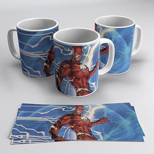 newseny Taza DC Flash - Taza para fans de Flash DC Comic | Cerámica 355ml (Flash dc Regalo Merch Dc Comic)