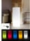 Kloris Zylindrische Säule Sweet Table Höhe 70 cm Durchmesser 35 cm Farbe neutralweiß mit mehrfarbiger RGB-LED-Beleuchtung mit elektrischem Kabel und Fernbedienung dimmbar IP65 Made in Italy