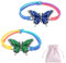 Sugeru®Neues Design Pferde Mädchen Geschenk, 2stk Stimmungs Armband Mädchen(Temperatur VerfäRbung) mit 1stk Schmuckbeutel,Mitgebsel Kindergeburtstag Geschenke für Mädchen,Freundschafts (Schmetterling)