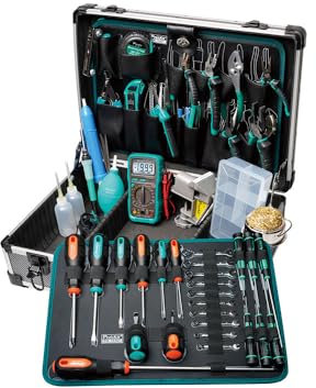 Pro'sKit PK-15307HM Electronic Tool Kit (220V, Metric) Aluminum Case Professional Engineer Repair Select Professional Tool Kit(PK-15307HM)