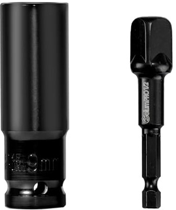 ColumPRO 1/2'' Impact Drive Socket Sets, 19mm 6-Point Impact Socket and 1/2'' Hex Shank Impact Adapter