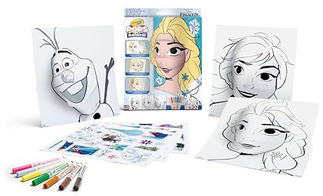 CRAYOLA POPS - Set mit 3D-Aktivitäten, zum Ausmalen und Erstellen von 3D-Bildern, Kreative Aktivität und Geschenk für Kinder, Thema Disney Frozen, ab 6 Jahren, 04-0742