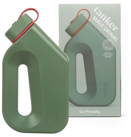 Tanker Portable Urinal for Men Spill Proof - Camping & Travel Pee Bottle
