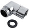 Doccetta adattatore 90 gradi, angolo da 1/2 pollici per soffione doccia, prolunga tubo doccia, doccetta, argento