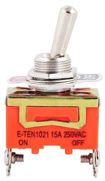 QMKADFQXF 5/10pcs SPST 15A 250V 2 4 6 PIN Terminal ON Off Toggle Switch Self-Locking Reset Rocker Toggle Slide Switch KN-1322(KN-1021,Taglia unica)