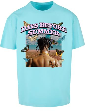 MT Upscale Mt1840-days Before Summer Oversize Tee T-Shirt, Beryl Blue, L